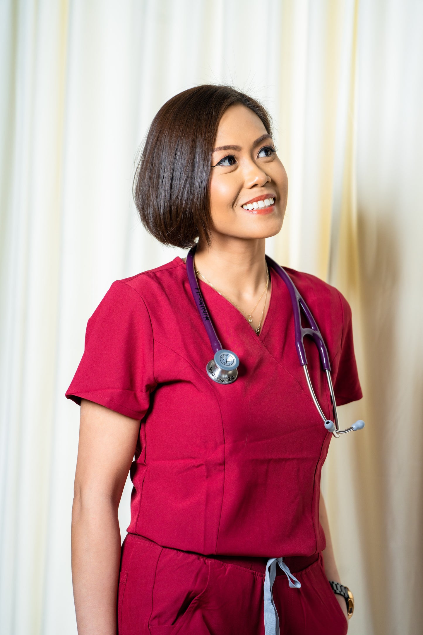 nursing Red scrub tops